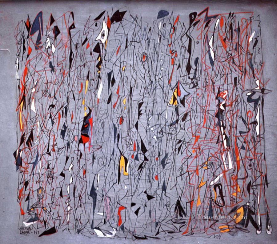 トワイライト・サウンドの抽象表現主義油絵